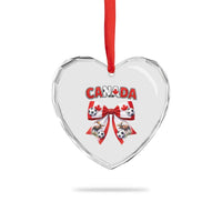 Proud Canadian National Soccer Lover Heart Crystal Glass Ornament Football Fan Gift