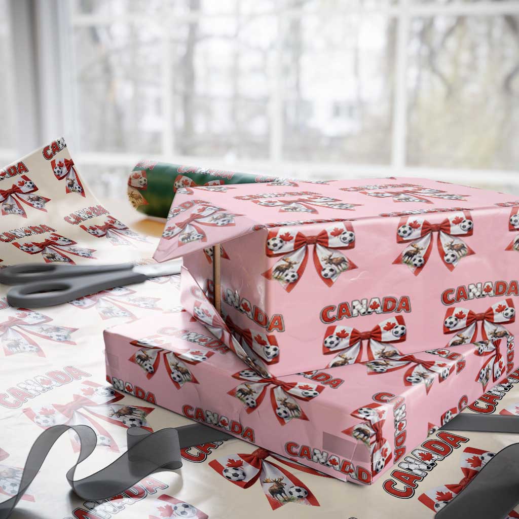 Proud Canadian National Soccer Lover Wrapping Paper Roll Football Fan Gift