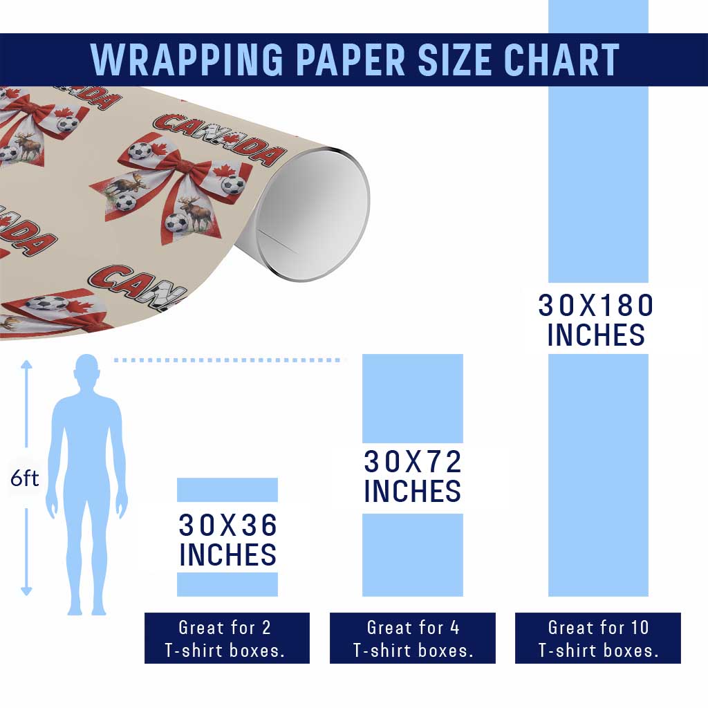 Proud Canadian National Soccer Lover Wrapping Paper Roll Football Fan Gift