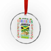 Proud Caribbean Jamaica Heritage Crystal Glass Ornament Jamaican Roots and Island Culture