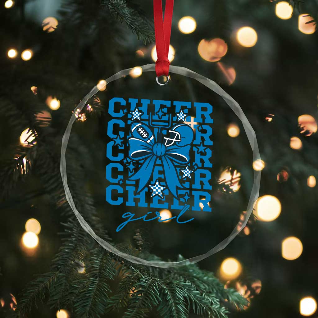 Proud Cheer Girl Crystal Glass Ornament Football Team Supporter Gift - Wonder Print Shop