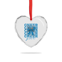 Proud Cheer Girl Heart Crystal Glass Ornament Football Team Supporter Gift - Wonder Print Shop