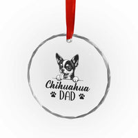 Proud Chihuahua Dad Crystal Glass Ornament Dog Lover Gift Idea