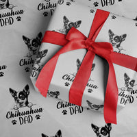 Proud Chihuahua Dad Wrapping Paper Roll Dog Lover Gift Idea