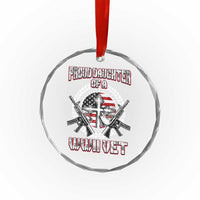 Proud Daughter Of A WWII Vet Crystal Glass Ornament World War 2 Veteran WW2 - Wonder Print Shop
