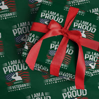 Proud Daughter Veteran Nothing Scares Wrapping Paper Roll Military Family Pride American Flag