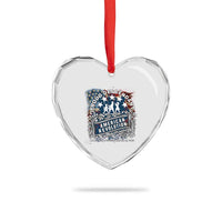 Proud Descendant American Revolution Heart Crystal Glass Ornament 1775 to 1783 Patriotic Heritage - Wonder Print Shop