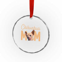 Proud Dog Mom Chihuahua Crystal Glass Ornament Mothers Day Lover Gift
