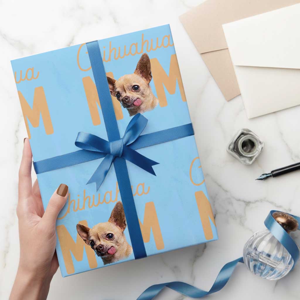 Proud Dog Mom Chihuahua Wrapping Paper Roll Mothers Day Lover Gift