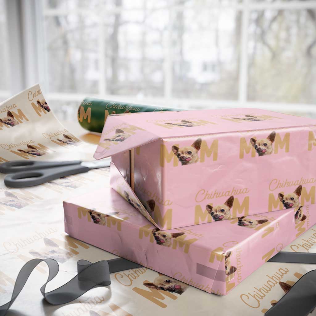 Proud Dog Mom Chihuahua Wrapping Paper Roll Mothers Day Lover Gift