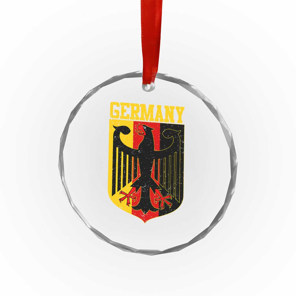 Proud Germany Crystal Glass Ornament Bundesadler Coat of Arms German Flag - Wonder Print Shop