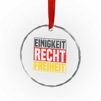 Proud Germany Crystal Glass Ornament Einigkeit Recht Freiheit German Flag - Wonder Print Shop