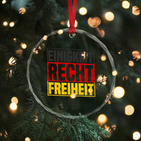 Proud Germany Crystal Glass Ornament Einigkeit Recht Freiheit German Flag - Wonder Print Shop