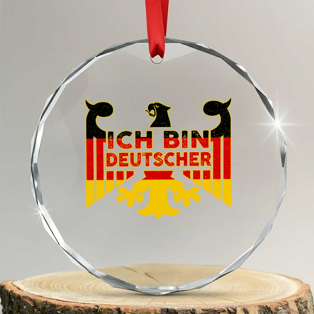 Proud Germany Crystal Glass Ornament Ich Bin Deutscher Bundesadler Coat of Arms - Wonder Print Shop