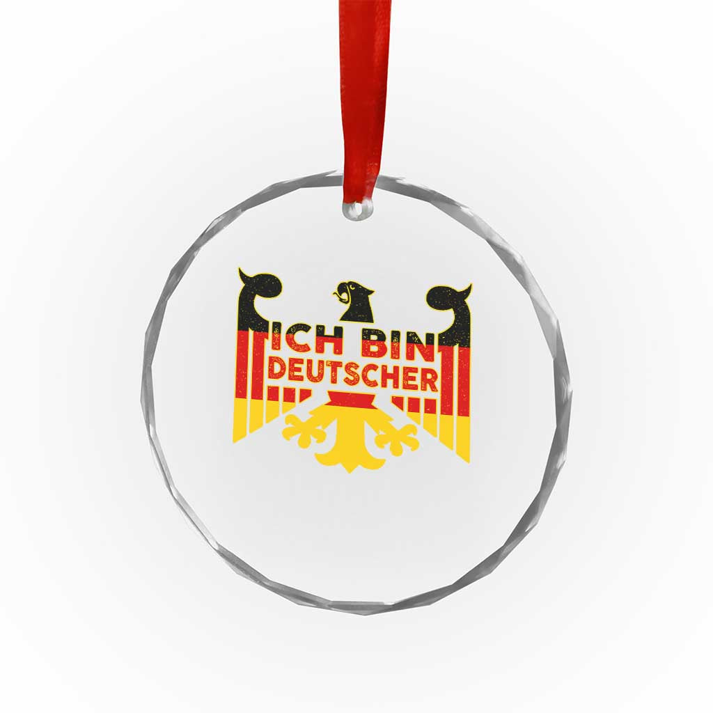 Proud Germany Crystal Glass Ornament Ich Bin Deutscher Bundesadler Coat of Arms - Wonder Print Shop