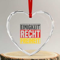 Proud Germany Heart Crystal Glass Ornament Einigkeit Recht Freiheit German Flag - Wonder Print Shop