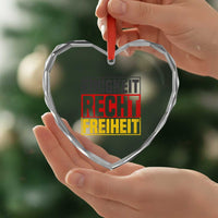 Proud Germany Heart Crystal Glass Ornament Einigkeit Recht Freiheit German Flag - Wonder Print Shop