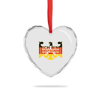 Proud Germany Heart Crystal Glass Ornament Ich Bin Deutscher Bundesadler Coat of Arms - Wonder Print Shop