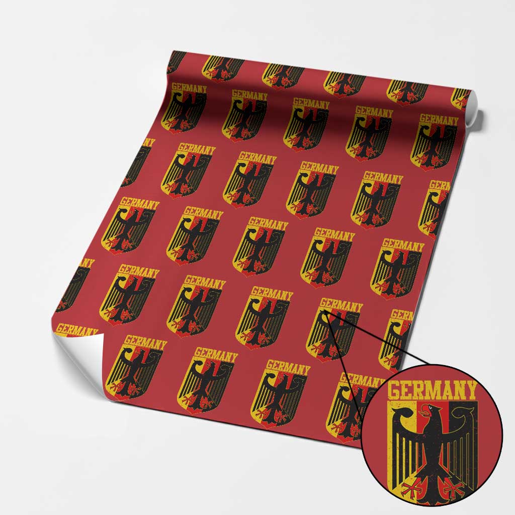 Proud Germany Wrapping Paper Roll Bundesadler Coat of Arms German Flag - Wonder Print Shop
