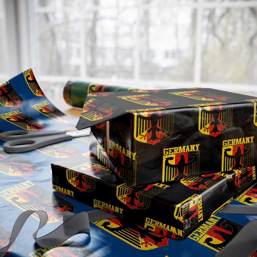 Proud Germany Wrapping Paper Roll Bundesadler Coat of Arms German Flag - Wonder Print Shop