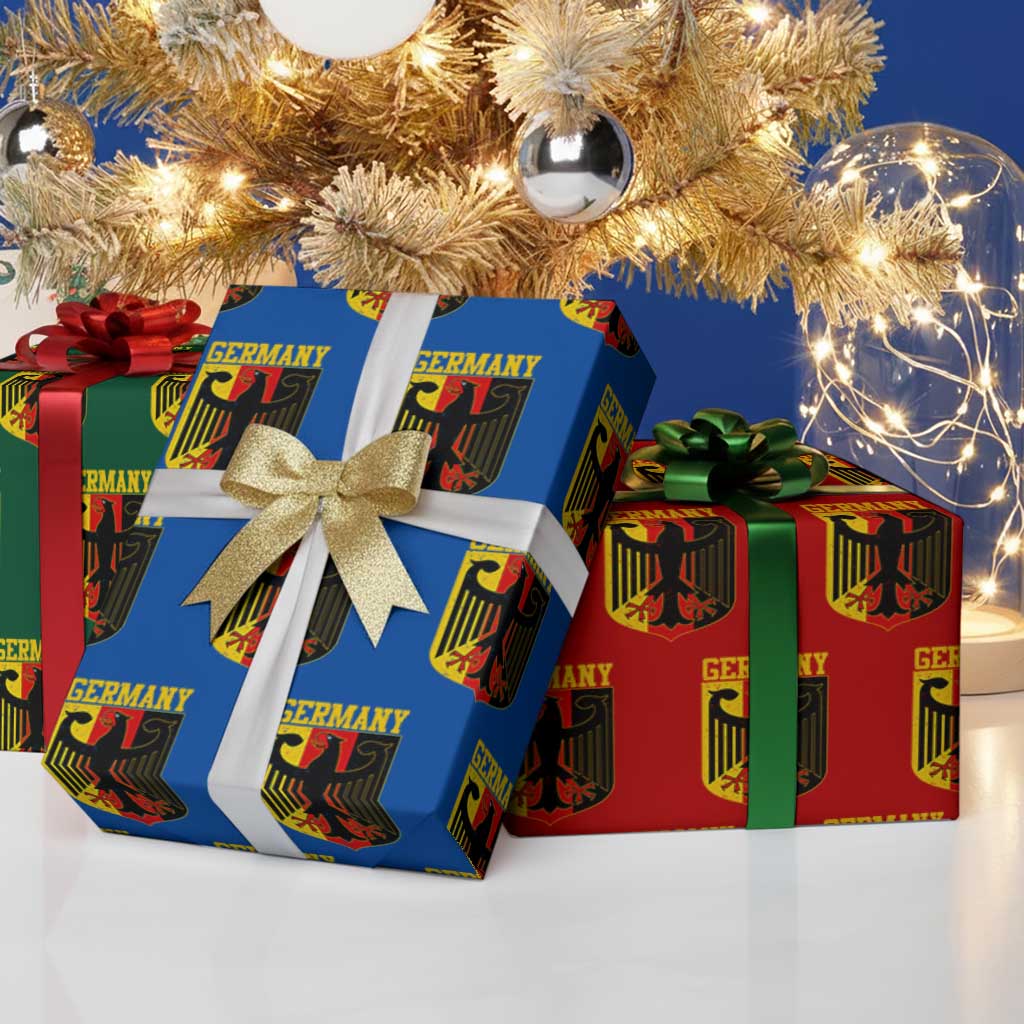 Proud Germany Wrapping Paper Roll Bundesadler Coat of Arms German Flag - Wonder Print Shop