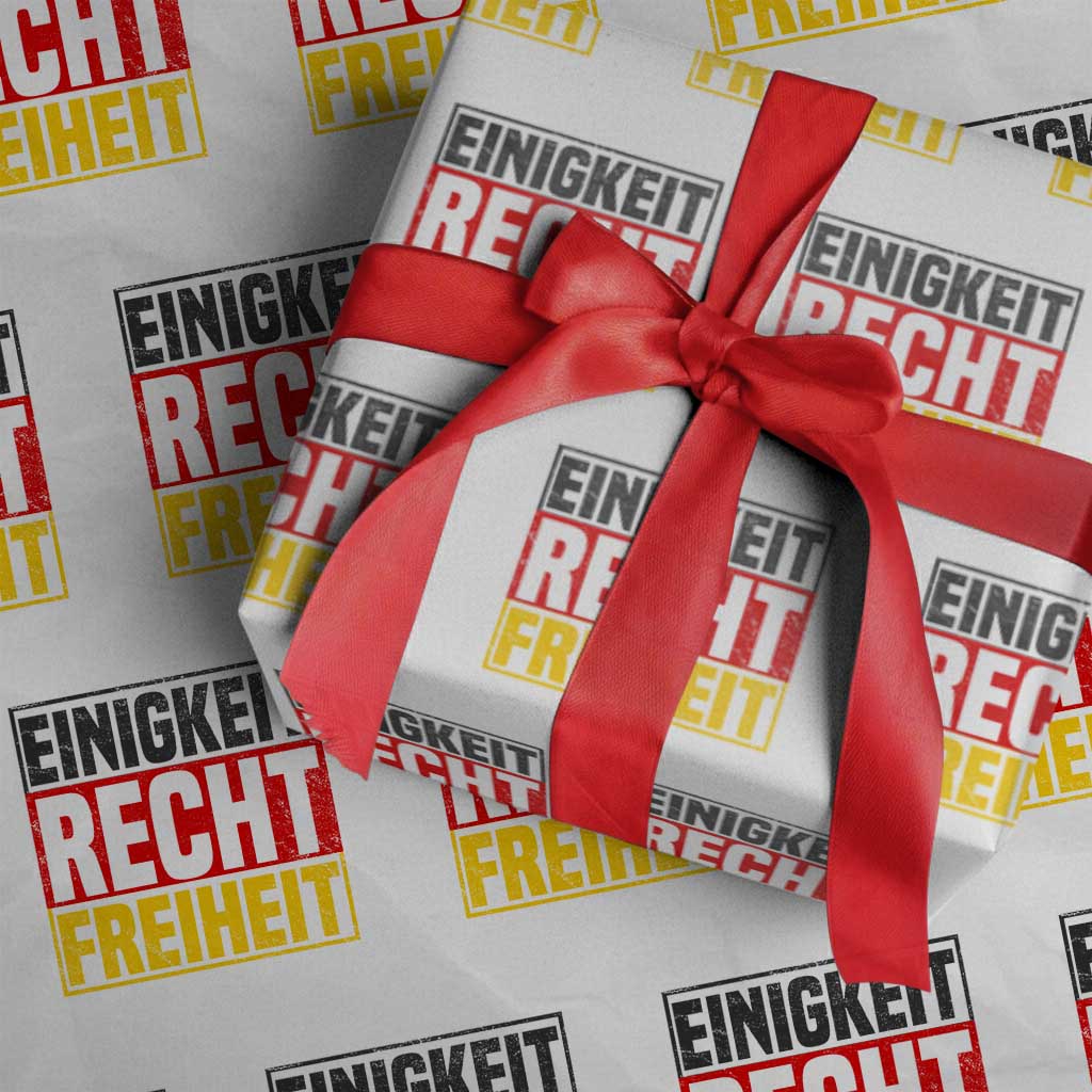 Proud Germany Wrapping Paper Roll Einigkeit Recht Freiheit German Flag - Wonder Print Shop