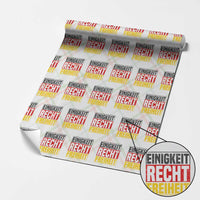Proud Germany Wrapping Paper Roll Einigkeit Recht Freiheit German Flag - Wonder Print Shop