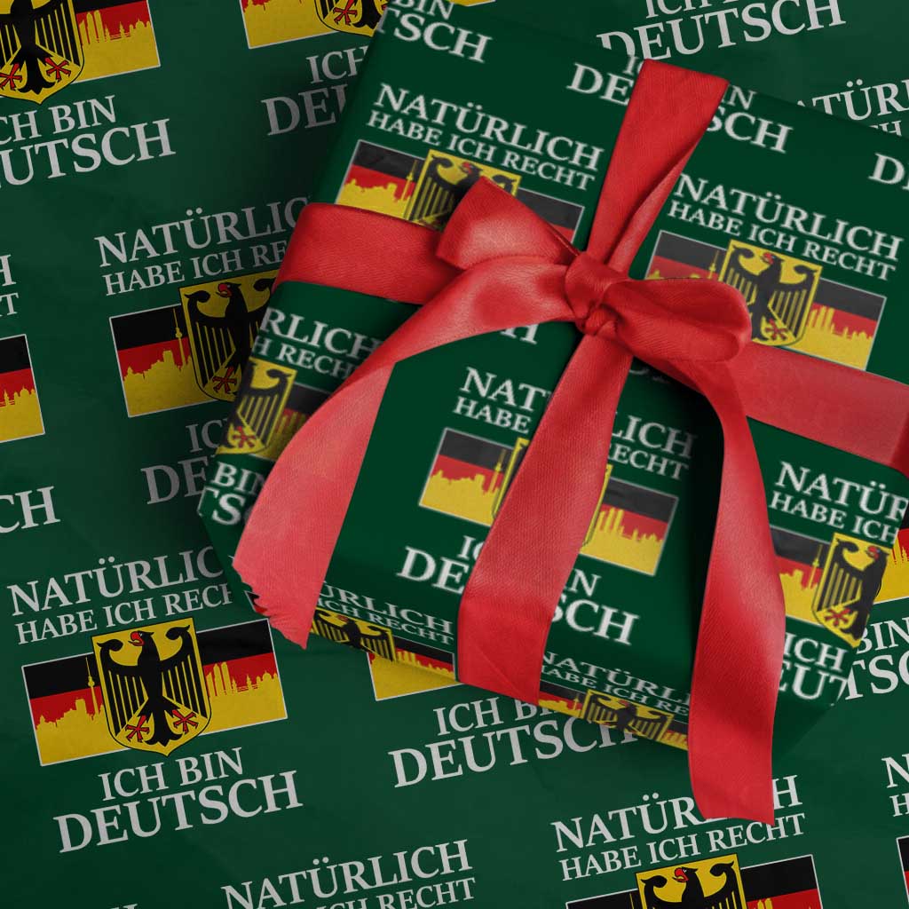 Proud Germany Wrapping Paper Roll Naturlich Habe Ich Recht Ich Bin Deutsch - Wonder Print Shop
