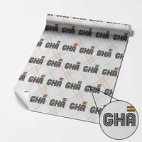 Proud Ghanaian Wrapping Paper Roll Minimalist Ghana Typography Design Ghana Flag