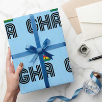 Proud Ghanaian Wrapping Paper Roll Minimalist Ghana Typography Design Ghana Flag