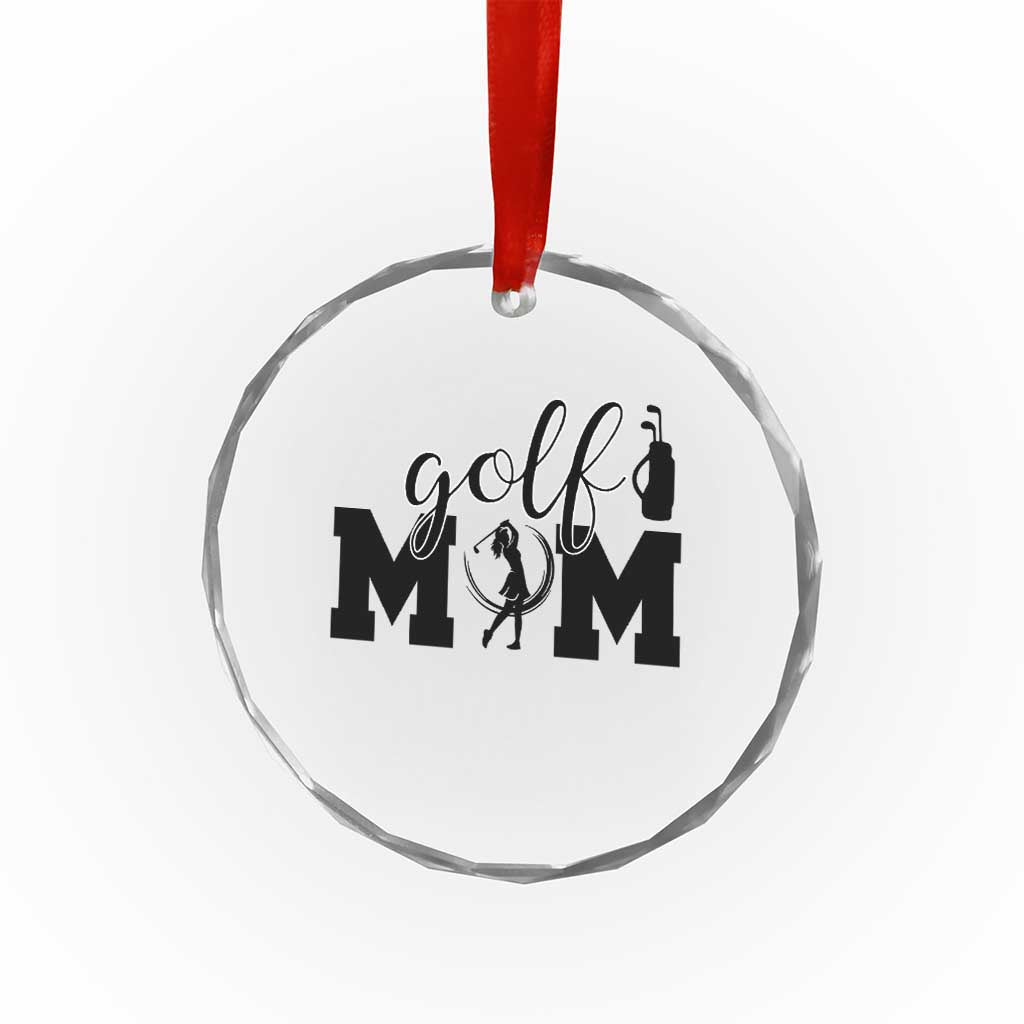 Proud Golf Mom Lifestyle Crystal Glass Ornament Sports Gift Idea - Wonder Print Shop