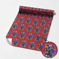 Proud Haiti Soccer Fan Wrapping Paper Roll Ayiti Heritage Pride
