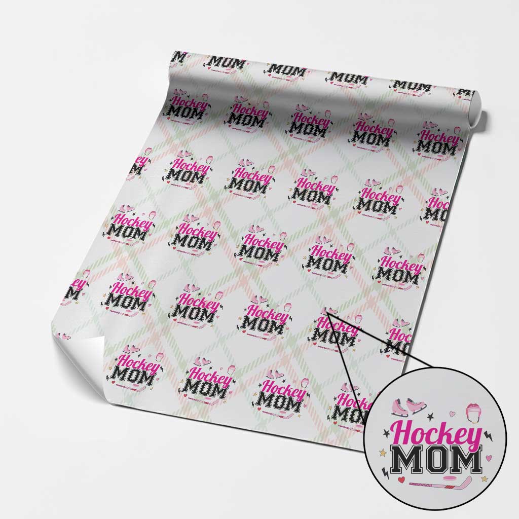 Proud Hockey Mom Wrapping Paper Roll Ice Hockey Supporter Gift - Wonder Print Shop