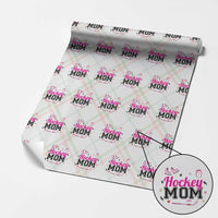 Proud Hockey Mom Wrapping Paper Roll Ice Hockey Supporter Gift - Wonder Print Shop