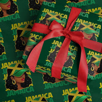 Proud Jamaican Afro Black Woman Jamaica Flag Pride Wrapping Paper Roll - Wonder Print Shop