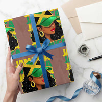 Proud Jamaican Afro Black Woman Jamaica Flag Pride Wrapping Paper Roll - Wonder Print Shop