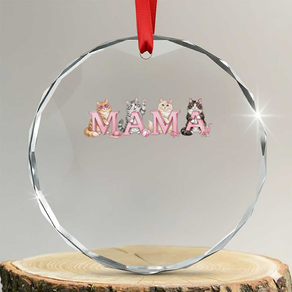 Proud Maine Coon Mama Crystal Glass Ornament Cat Lover Gift