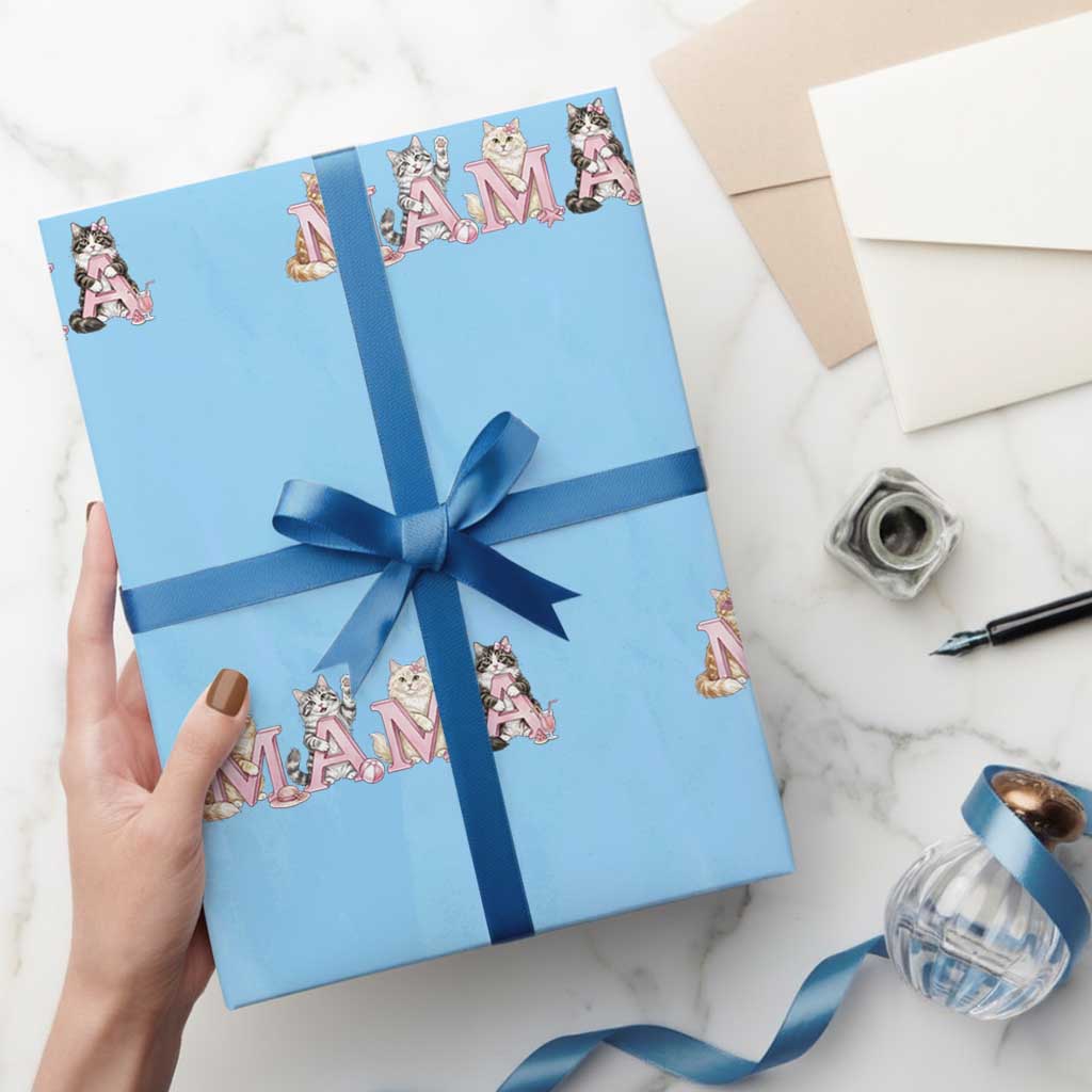 Proud Maine Coon Mama Wrapping Paper Roll Cat Lover Gift