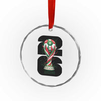 Proud Mexico National Soccer Lover Fan Gift Crystal Glass Ornament
