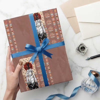 Proud Native American Flag Wrapping Paper Roll Tribal Sunflower Indigenous Peoples Day Gift