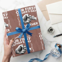 Proud New Dad Wrapping Paper Roll Our First Fathers Day Together Gift