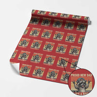 Proud New Dad It's A Boy Wrapping Paper Roll Funny Raccoon Humor Father's Day