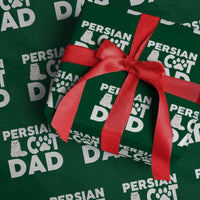 Proud Persian Cat Dad Wrapping Paper Roll Funny Fluffy Cat Lover Gift