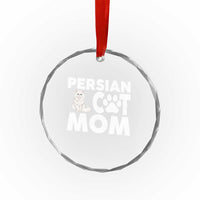 Proud Persian Cat Mom Crystal Glass Ornament Fluffy Cat Lover Gift For Her