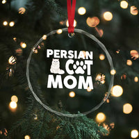 Proud Persian Cat Mom Crystal Glass Ornament Fluffy Cat Lover Gift For Her