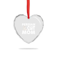 Proud Persian Cat Mom Heart Crystal Glass Ornament Fluffy Cat Lover Gift For Her