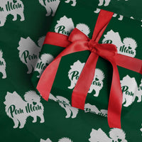 Proud Pom Mom Wrapping Paper Roll Pomeranian Dog Lover Gift