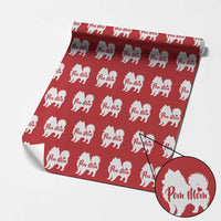 Proud Pom Mom Wrapping Paper Roll Pomeranian Dog Lover Gift