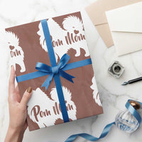 Proud Pom Mom Wrapping Paper Roll Pomeranian Dog Lover Gift