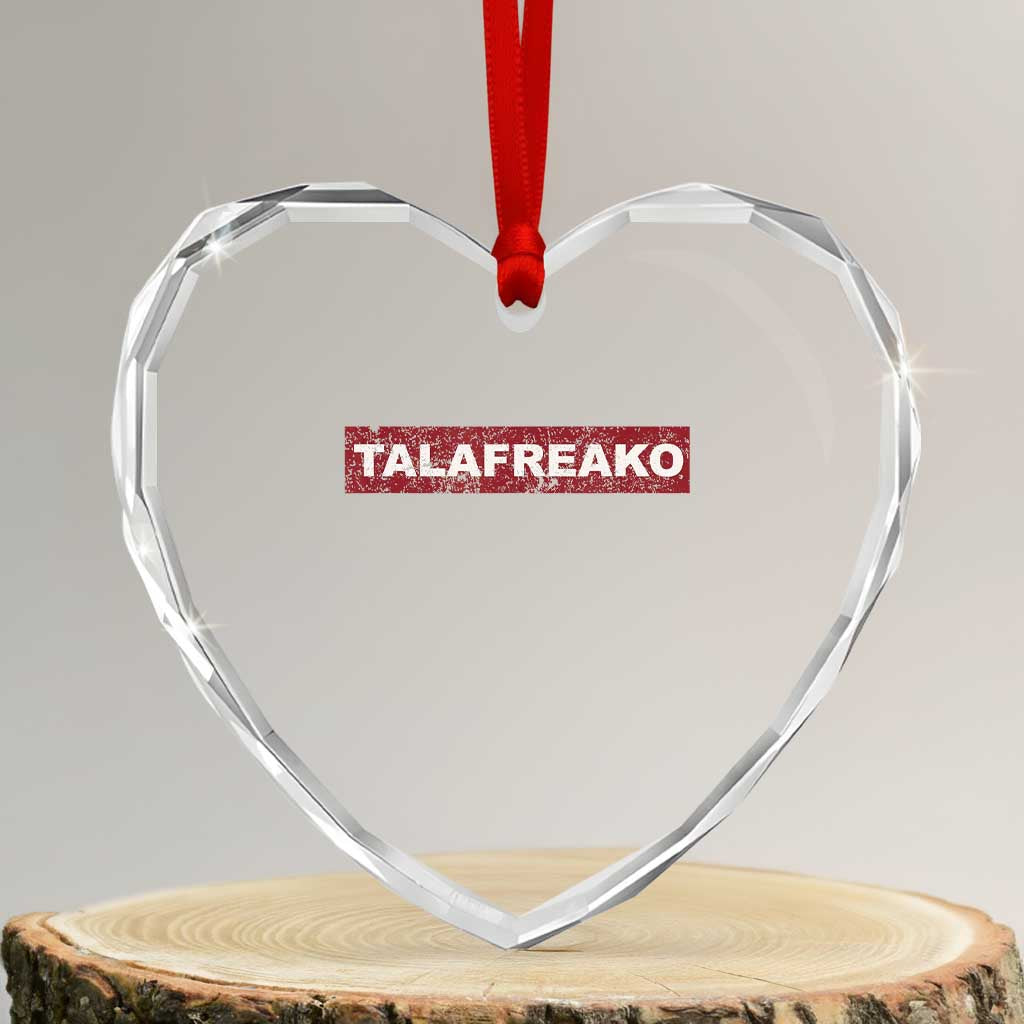Proud Talafreako Heart Crystal Glass Ornament James Talarico Voter Political Supporter